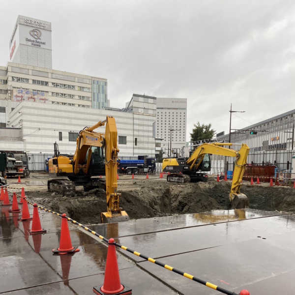 住宅棟新築工事 一次掘削状況